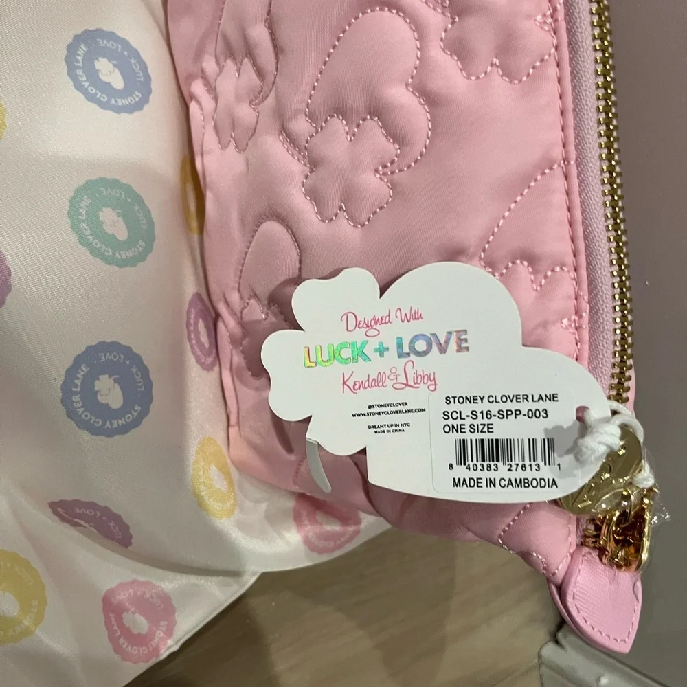 NWT Stoney Clover Lane Sweet 16 Small Pouchette Case Bag Pink